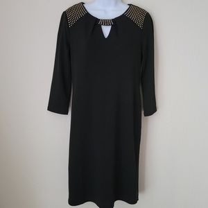 Long sleeve black business dress